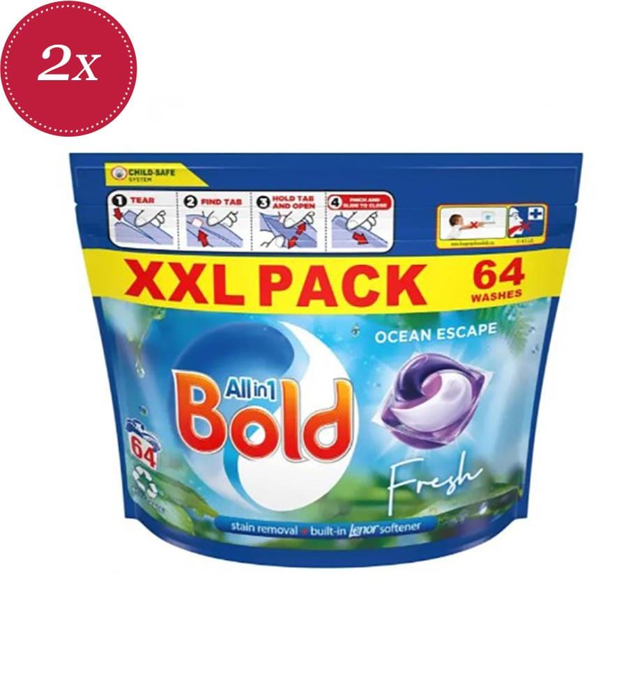 Set of 2 Ocean Escape Detergent Pods 1241.6 g - 2 x 64 washes