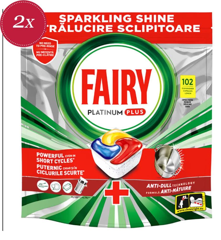 2er-Set Tabletten Maschine 983 g Platinium Plus - 2 x 102 Tabletten