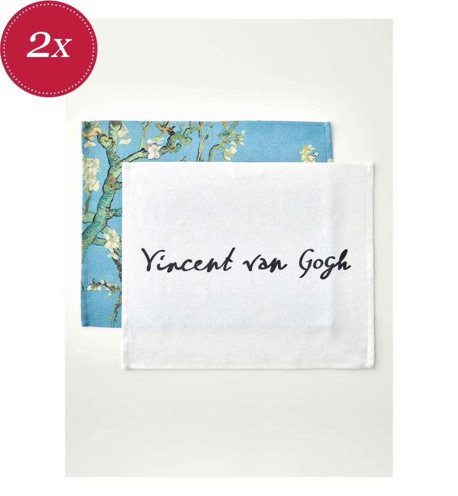 Lot de 2 torchons 40 x 50 cm - Turquoise