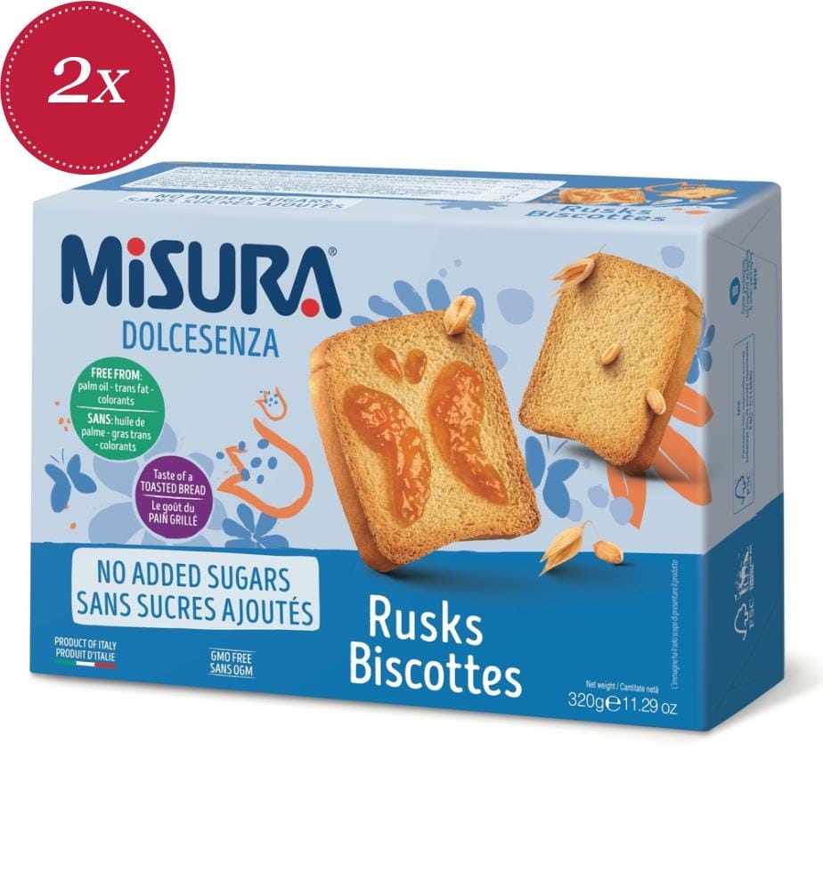 Biscottes sans sucre Mesure - 2 x 320 g