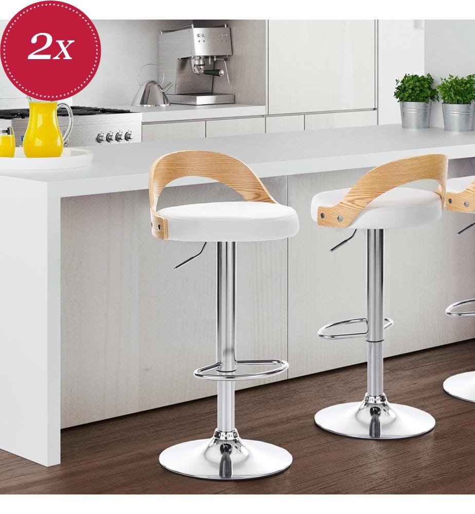 2er-Set Hocker Ruben Wood - 76-96 x 43 x 43 cm
