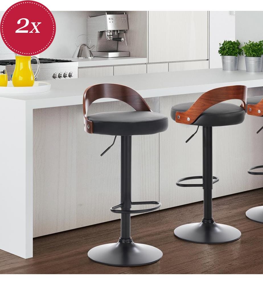 2er-Set Hocker Ruben Dark Wood - 76-96 x 43 x 43 cm