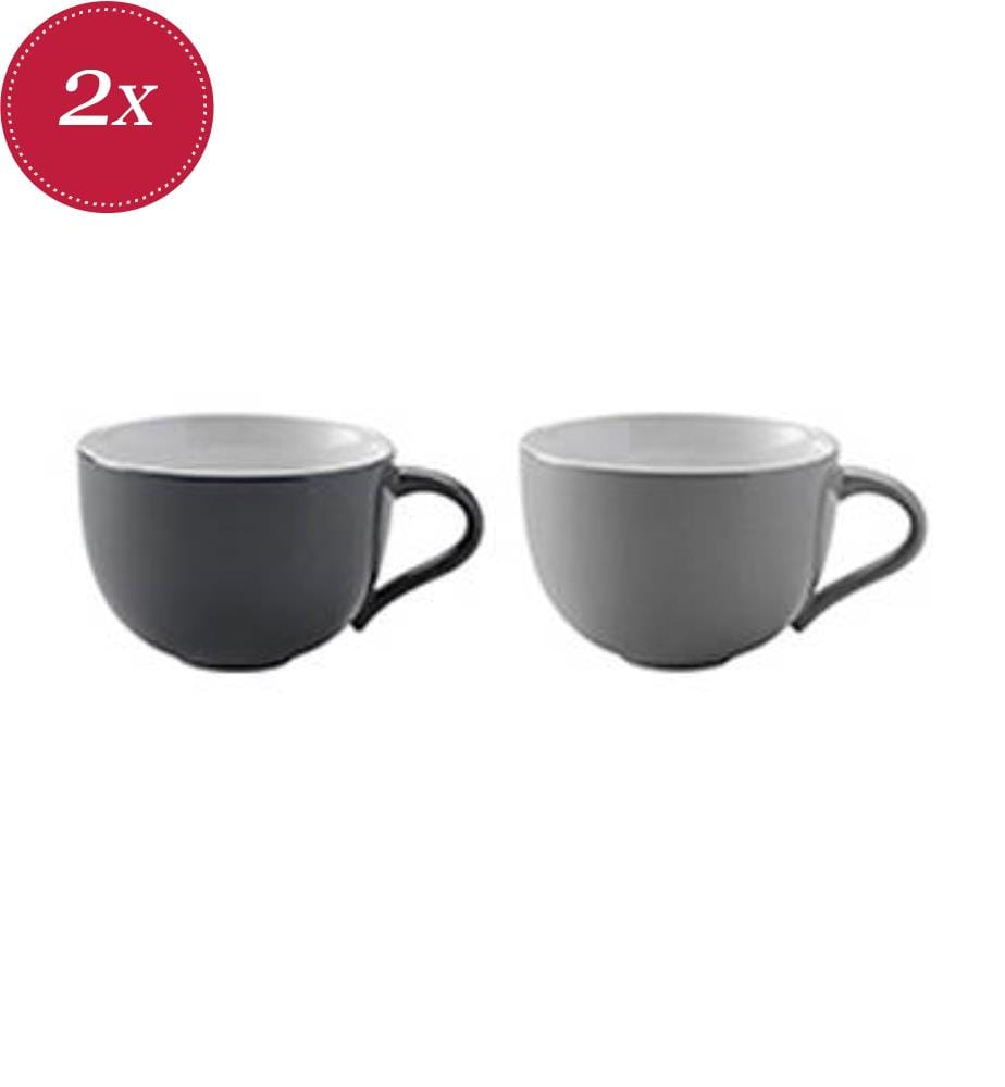 2er-Set Kaffeetassen - Grau