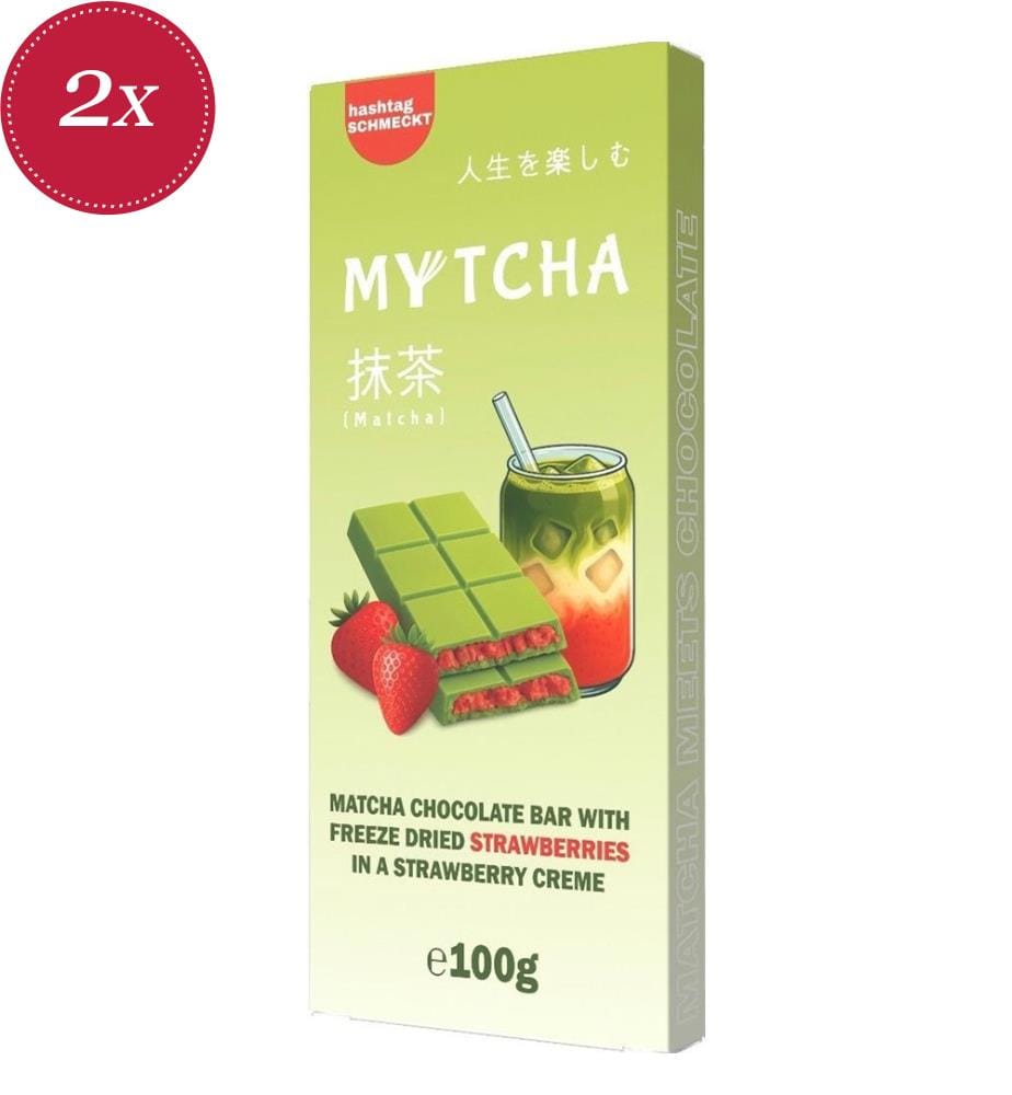 Lot de 4 Chocolats Mytcha Matcha Fraise - 100g