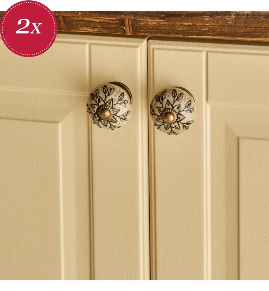 Griff Gia 2 Stück 6,5x4x4 cm - Creme