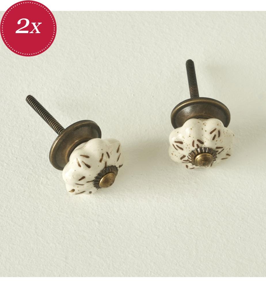 Poignée Alora Set 2 pièces 6,5x3x3 cm - Blanc