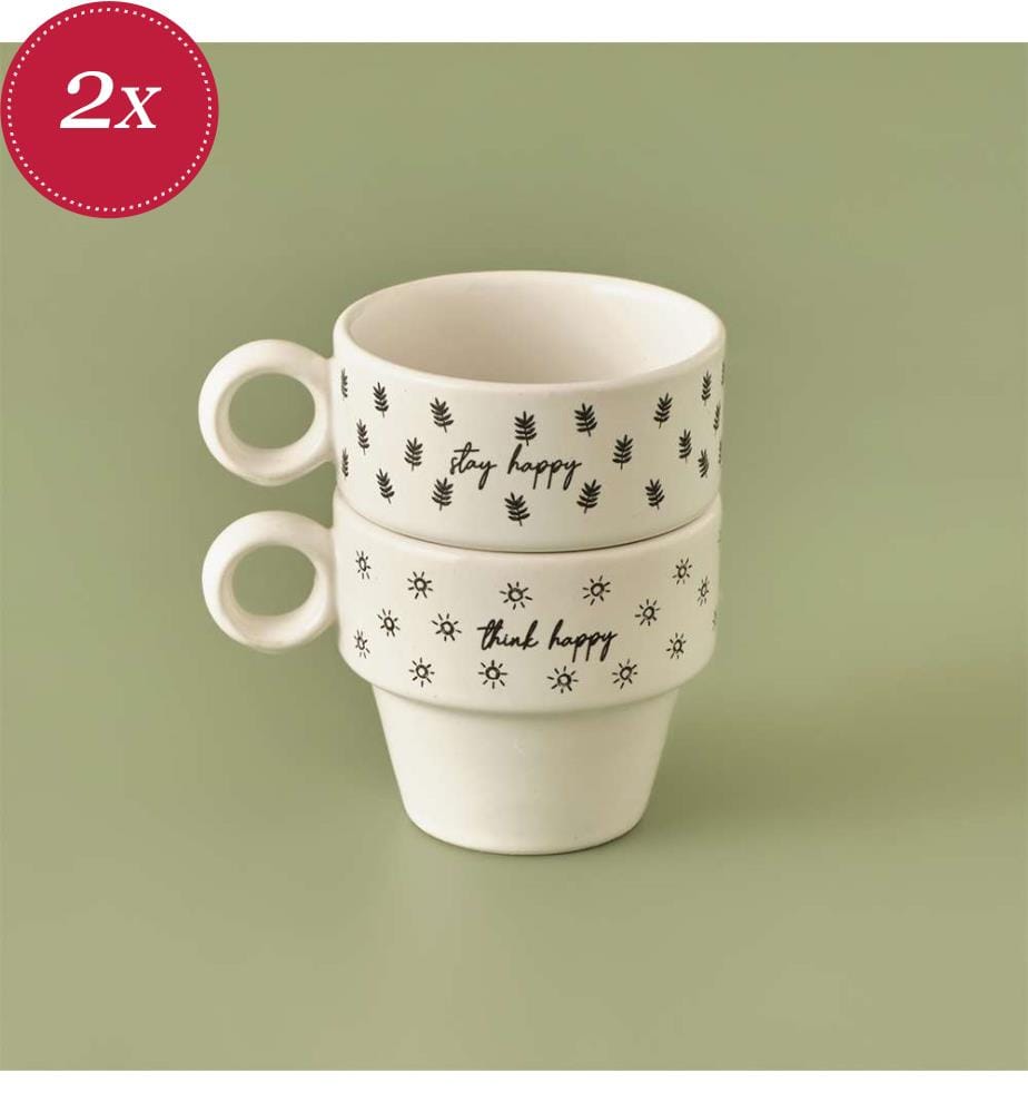 Set aus 2 Espressotassen Simple 105 cc - Mehrfarbig