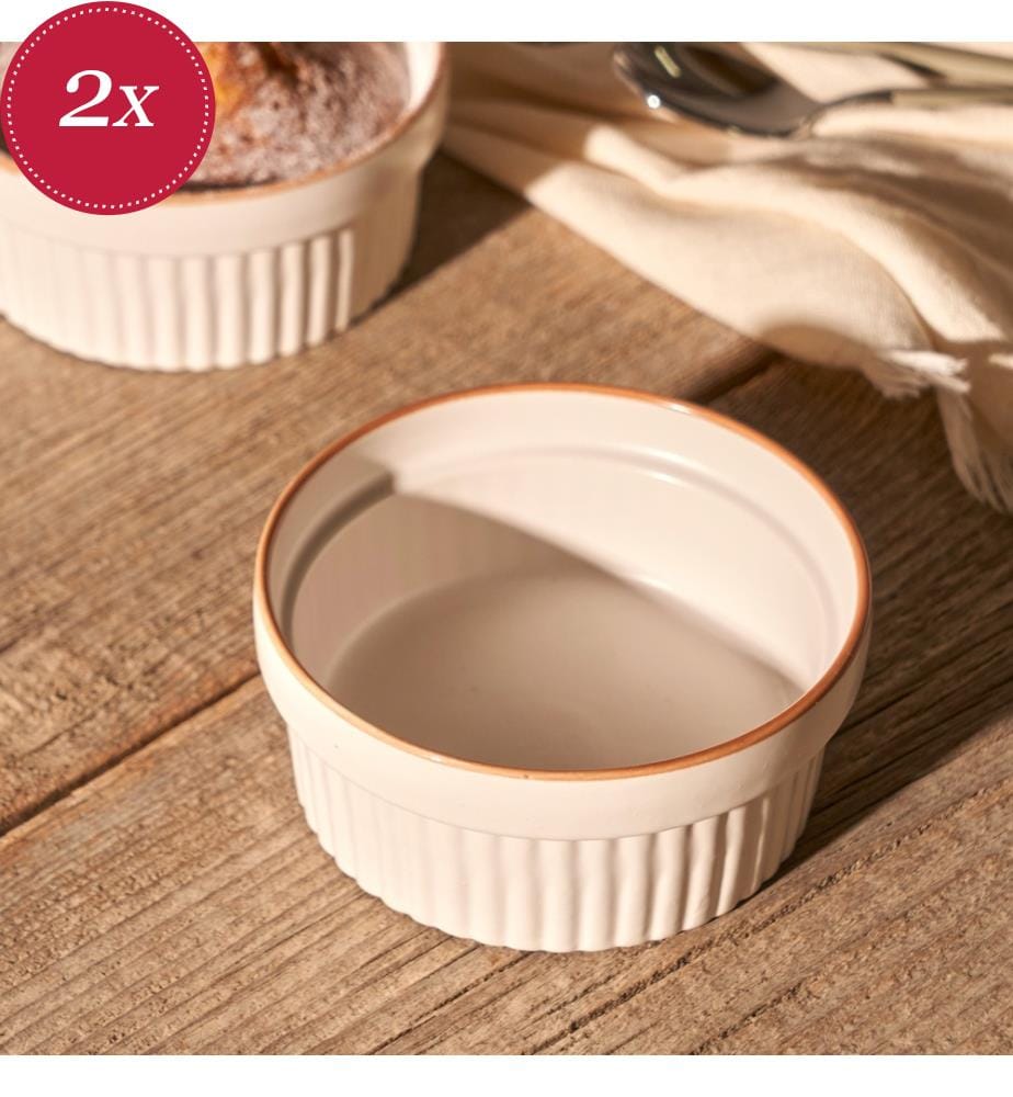 Set de récipients soufflé Vislo 2 pièces 290 ml (11x4,8 cm) - Blanc