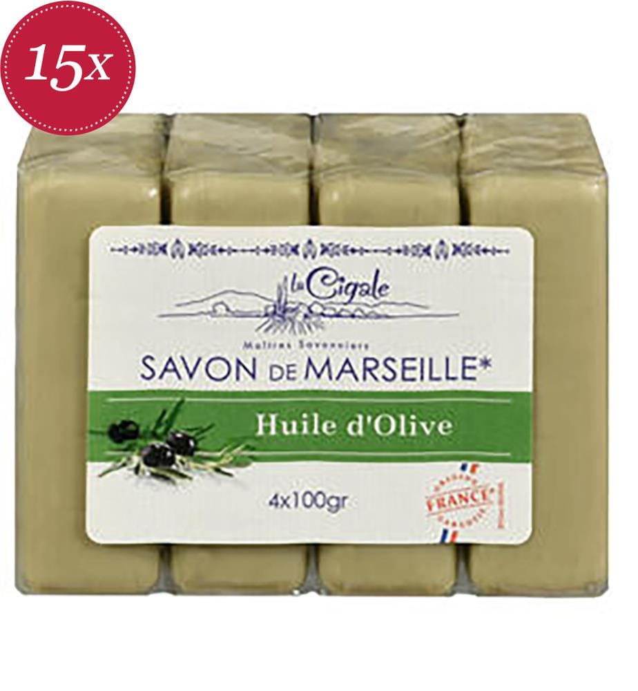 15er-Set von 4 Marseiller Seife Oliven - 100g