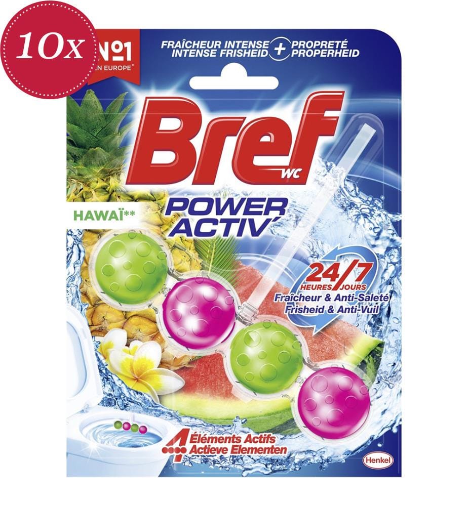 10er-Pack Toilettenreinigungsblock Power Activ 50 g - Exotisches Hawaii