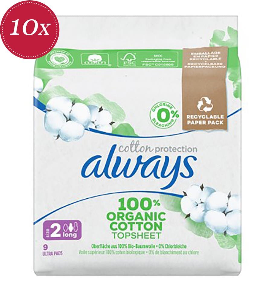 10er-Pack Binden Cotton Protection, Grösse 2 - 9 Binden