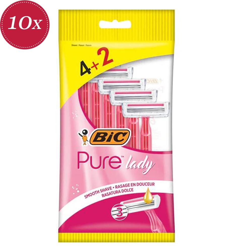 Pure Lady Rasierer 6er-Set - 10 X 6 Stück