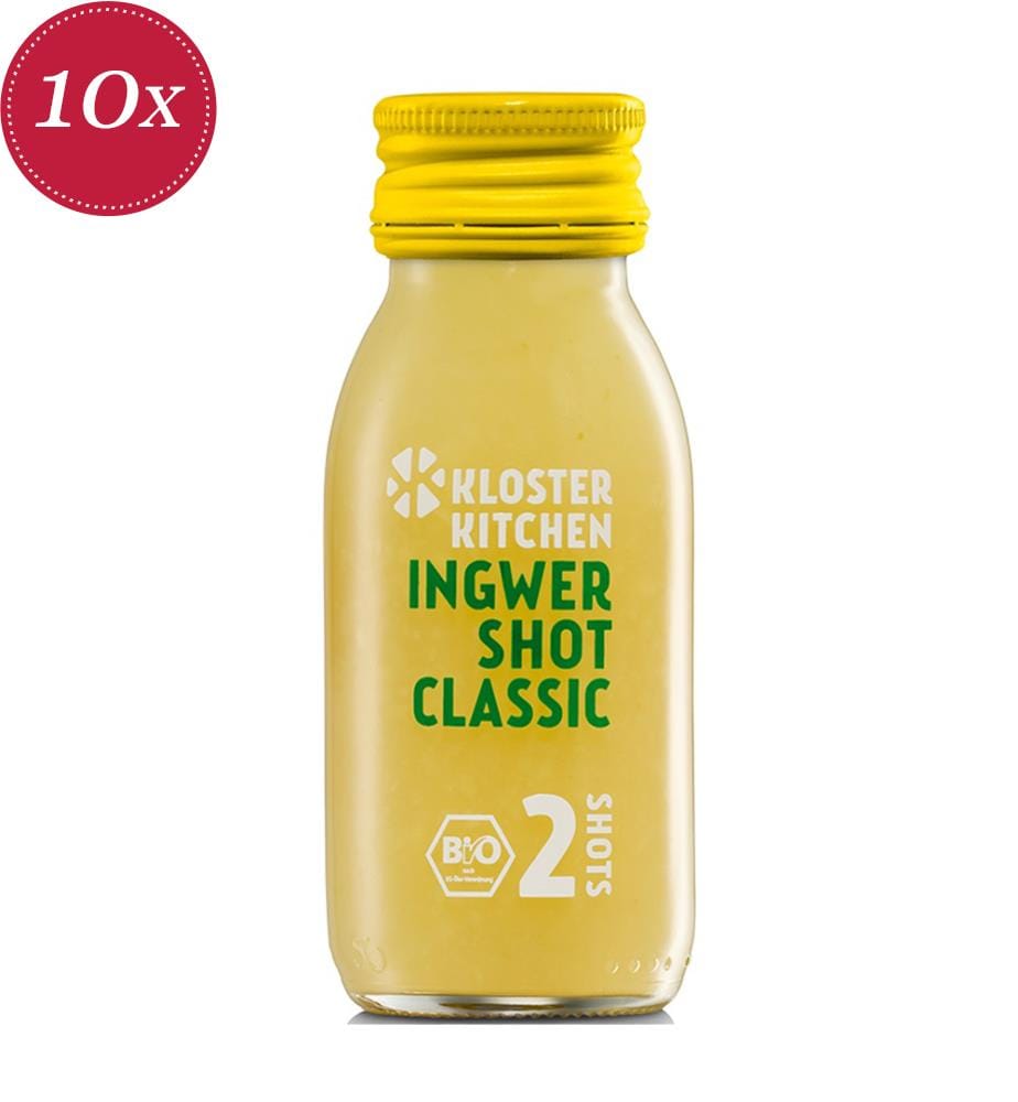 10x Kloster Kitchen Ginger Shot BIO Classic 2 Port. - 60ml