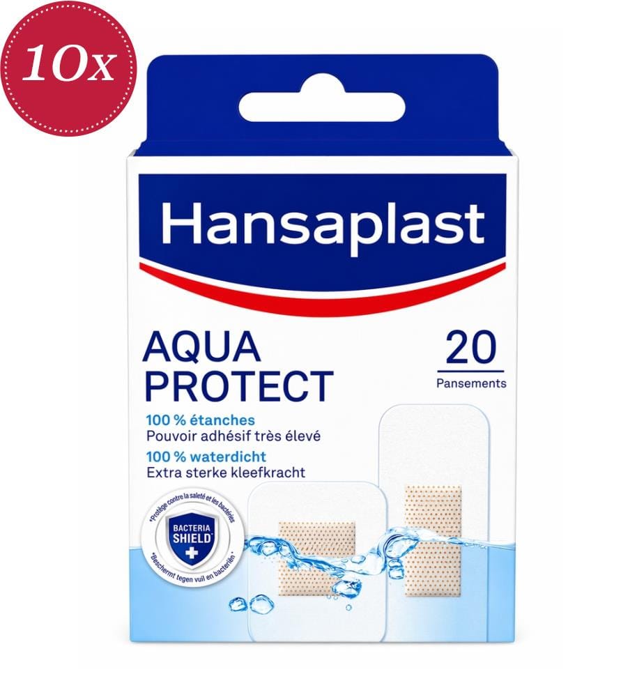 10x Pansements Aqua Protect 100 % Imperméables - 20 Pièces