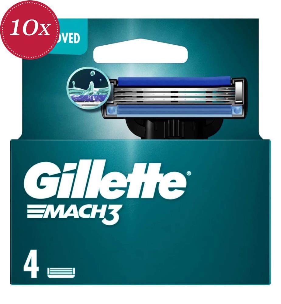 Lot de 10 packs de 4 rasoirs Mach à 3 lames