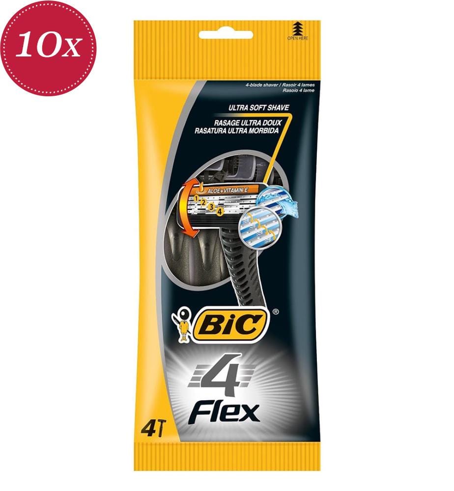10x Herrenrasierer „Flex“ (4-teilig) – 4 Klingen