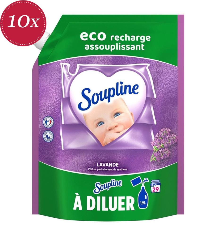 10 x Refill Pack of Eco-Dilutable Lavender Fabric Softener