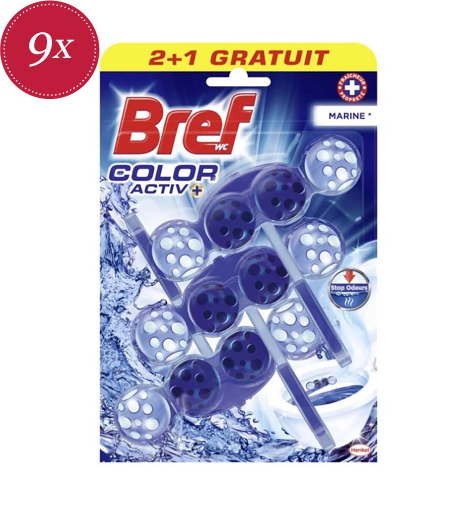 9 x WC-Block „Color Activ Marine“ – Dreierpack