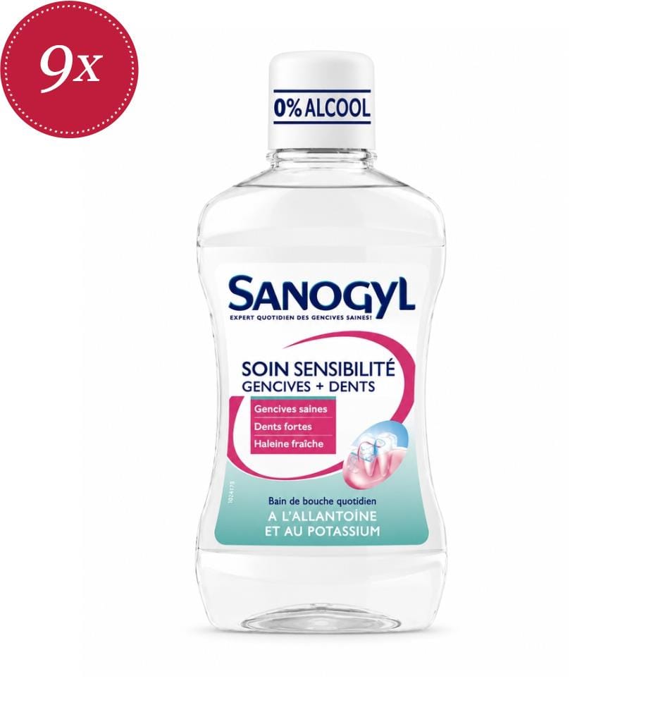 Lot de 9 bains de bouche Sensitive - 500 ml