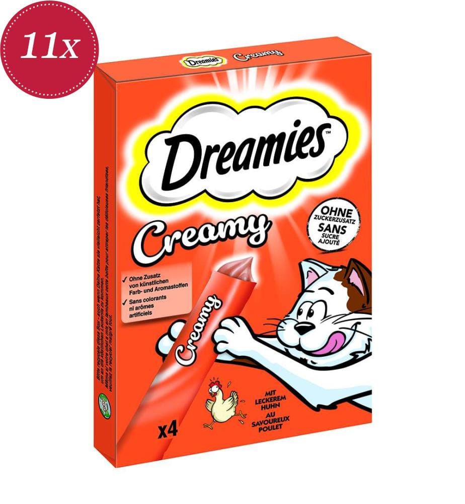 11x Dreamies Creamy Snacks mit Hähnchen - 40 g
