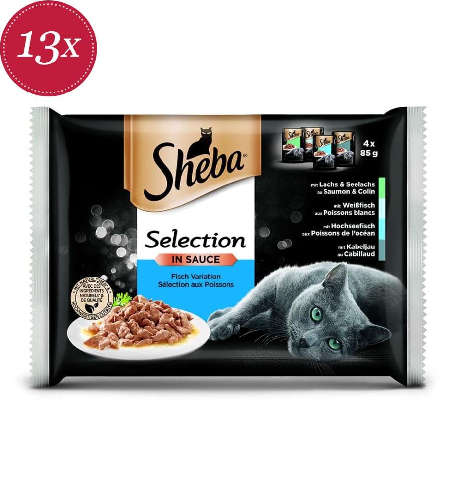 13x Sheba Sélection en sauce Variation de poisson sachet - 4x85g