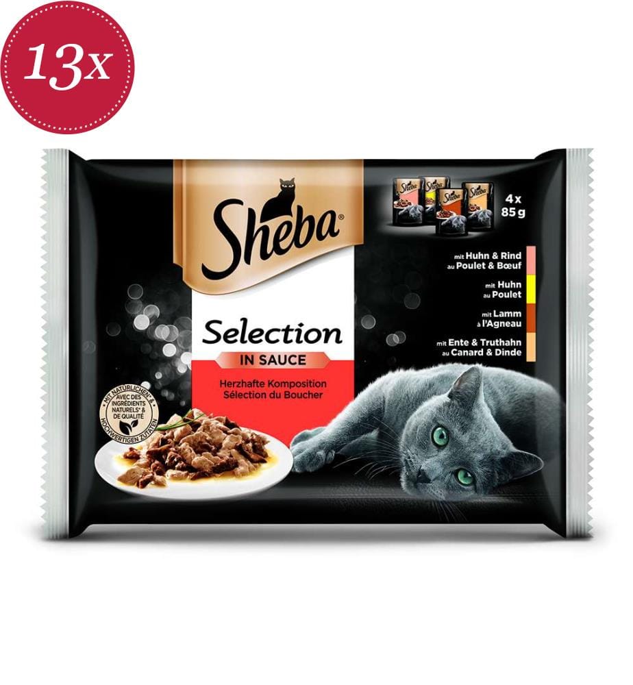 13x Sheba Sélection en sauce Composition savoureuse sachet - 4x 85g