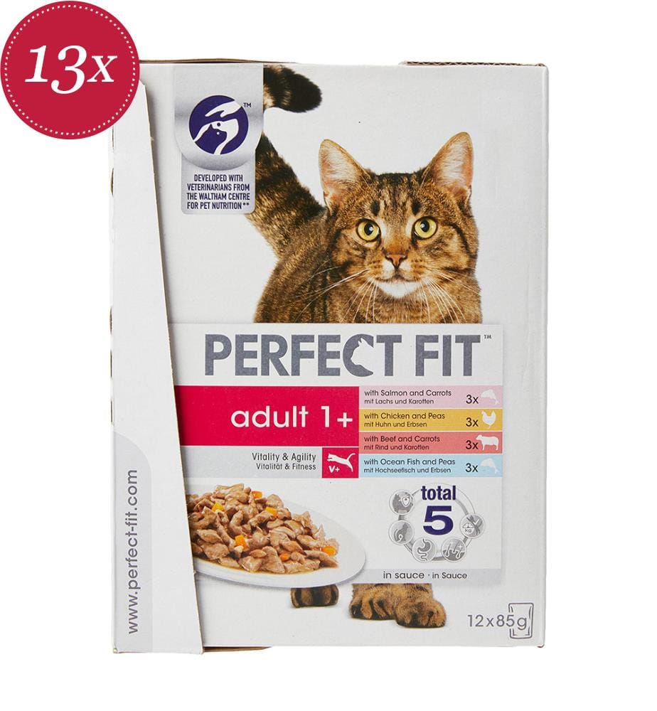 13x - Cat Food Multipack: Individual Portion Pouches, 2 Varieties—Chicken & Peas, Beef & Carrots in Sauce—4 x 85 g","detected_source_language":"FR