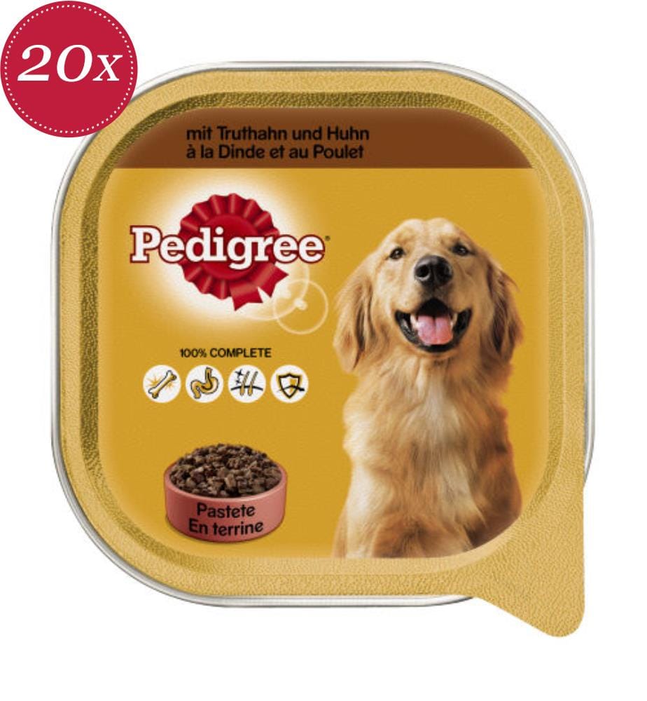 20 x Pedigree Adult mit Truthahn und Huhn - 300 g