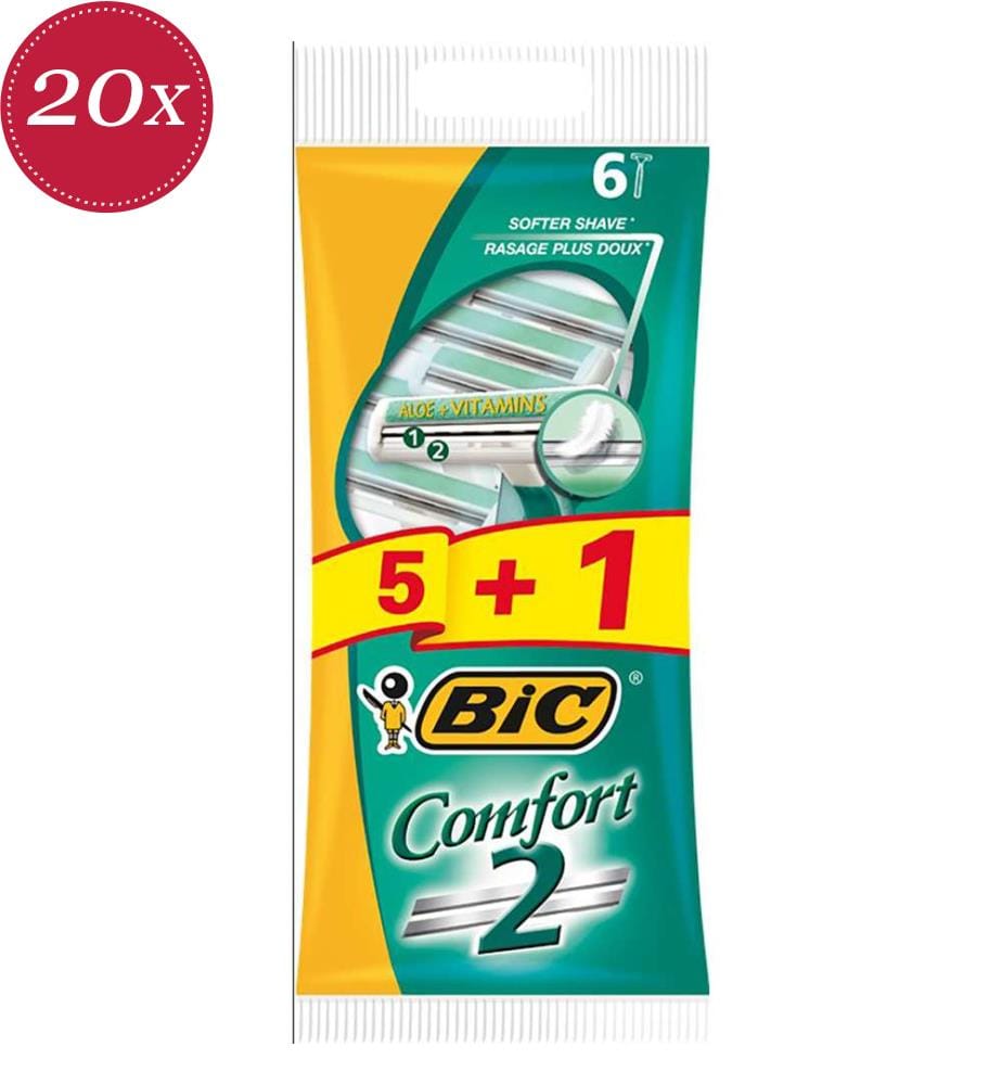 Packung mit 20x6 Comfort Rasierern