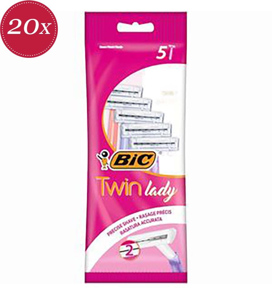 20er-Packung von 5 Twin Lady Rasierern mit 2 Klingen Sensitive