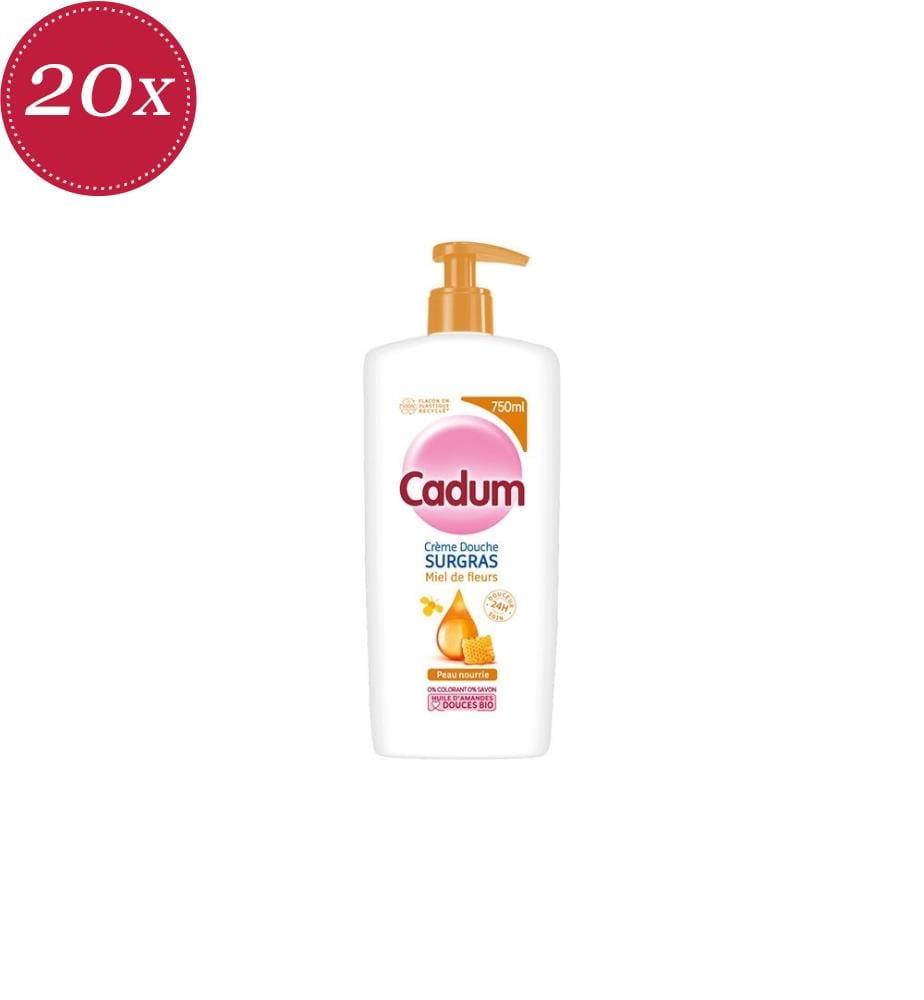 20x Crème de Douche Surgras Miel de Fleur - 750 ml