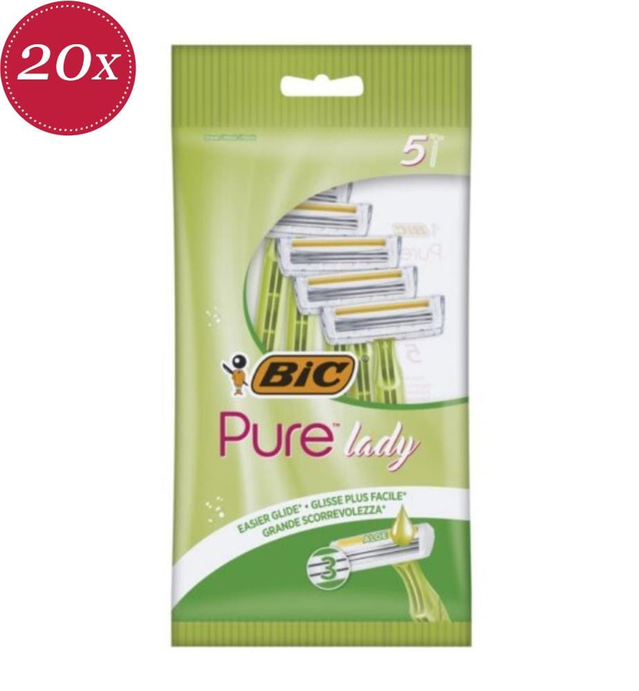 20er-Pack Damenrasierer „Pure Lady“ (5 Stück) – 3 Klingen