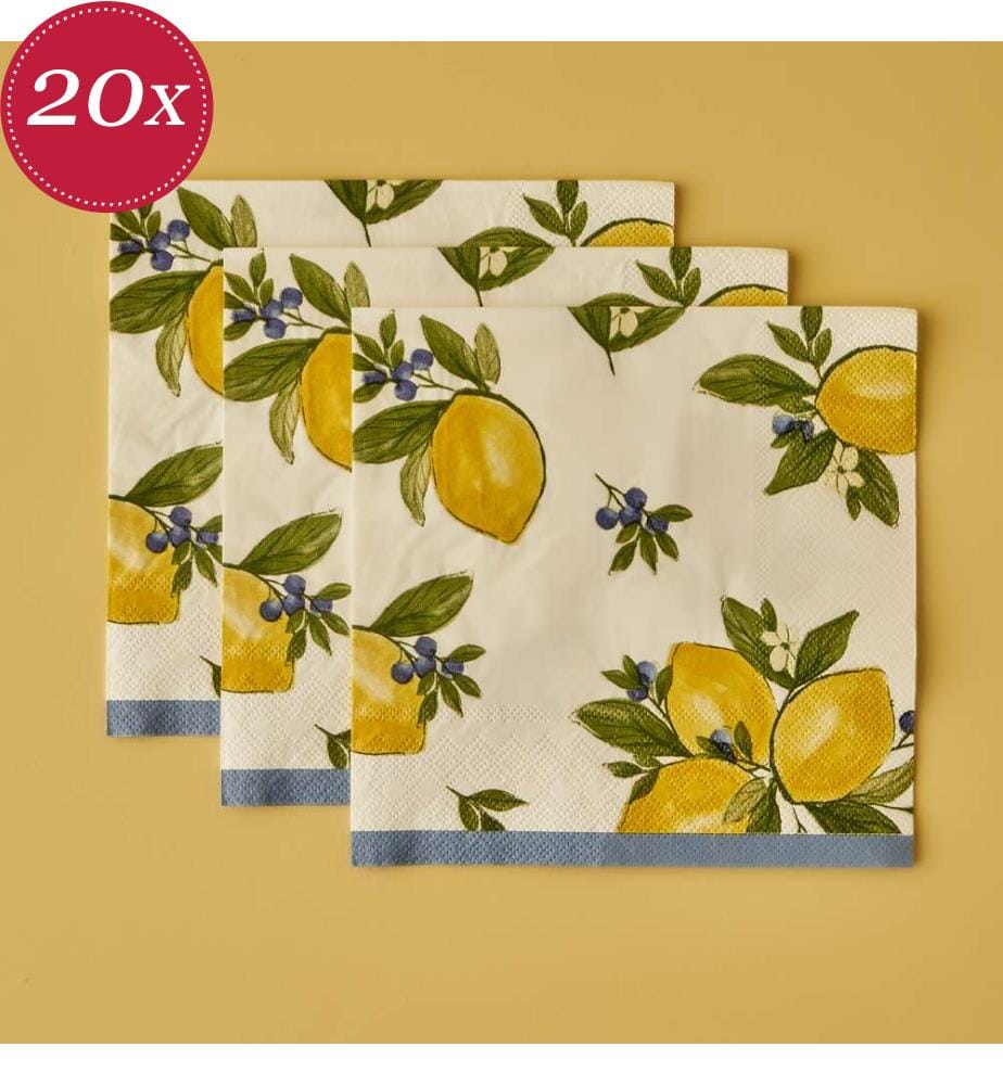 Lemoncello Servietten 20er-Pack - Mehrfarbig