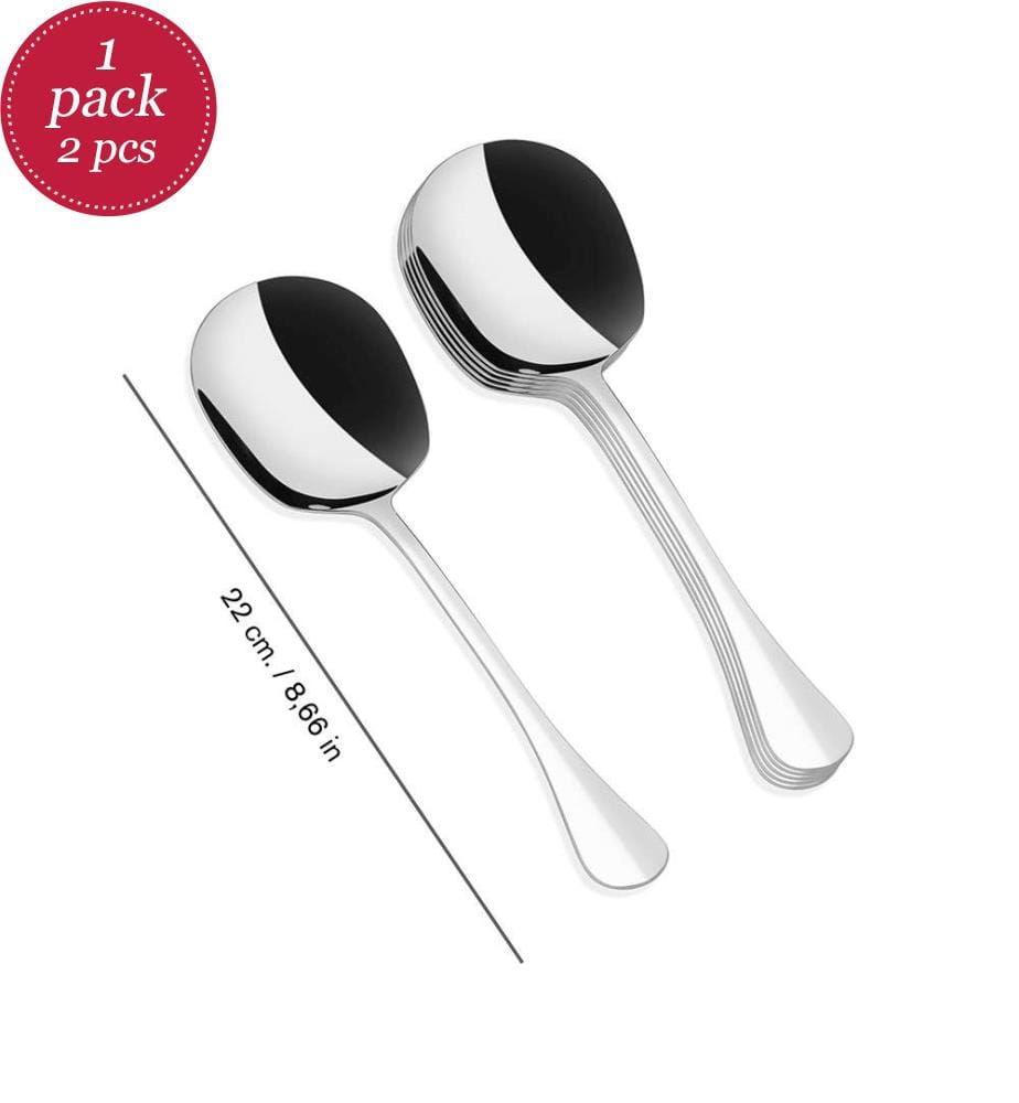 Lot de 2 pièces de service - Chrome