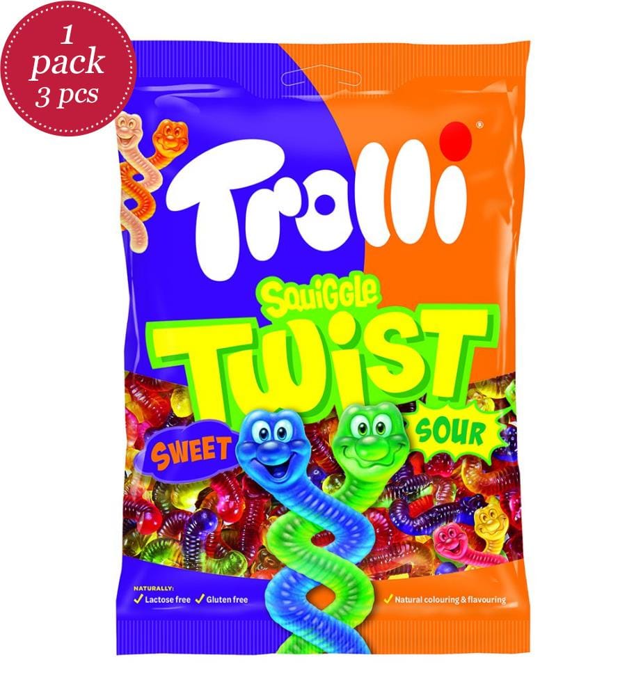 3x Squiggle Twist - 175 g Trolli | DeinDeal