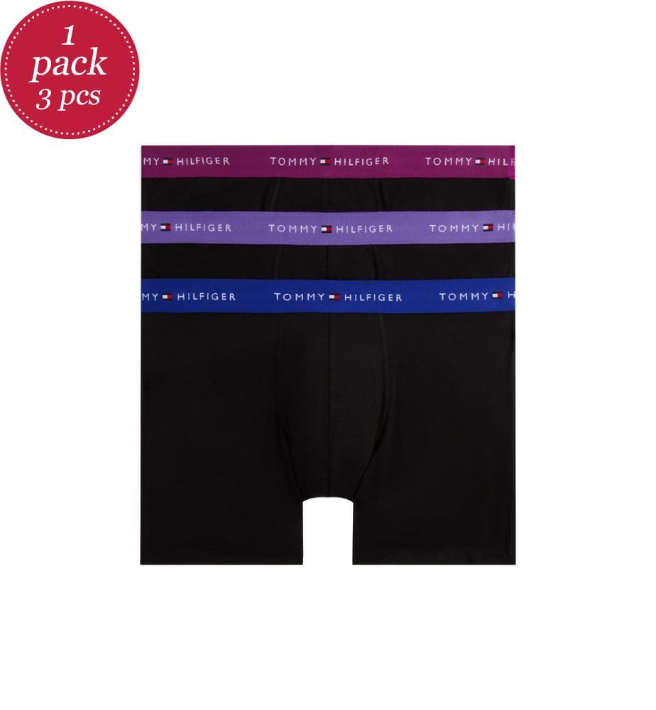 3er-Set Boxershorts mit Gürtel und wiederholtem Logo Unterschrift