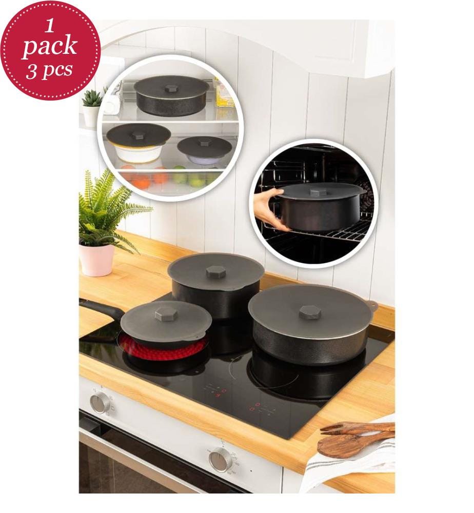 Organizer Set, 3 Pieces, Anthracite, 100% Silicon