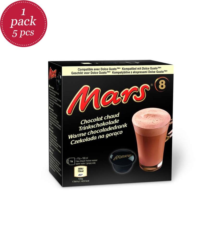 5x Mars Chocolat à boire 8 capsules Dolce Gusto - 17g