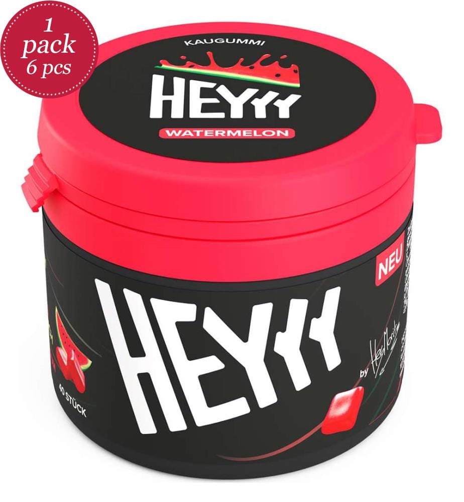 6x HEYYY Chewing-gum Pastèque - 68g
