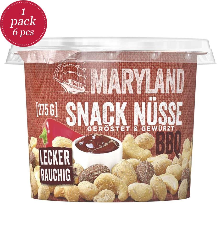 6x Maryland Snack Noix BBQ - 275g