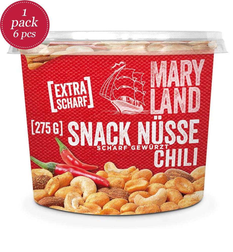 6x Maryland Snack Nüsse Chili - 275g