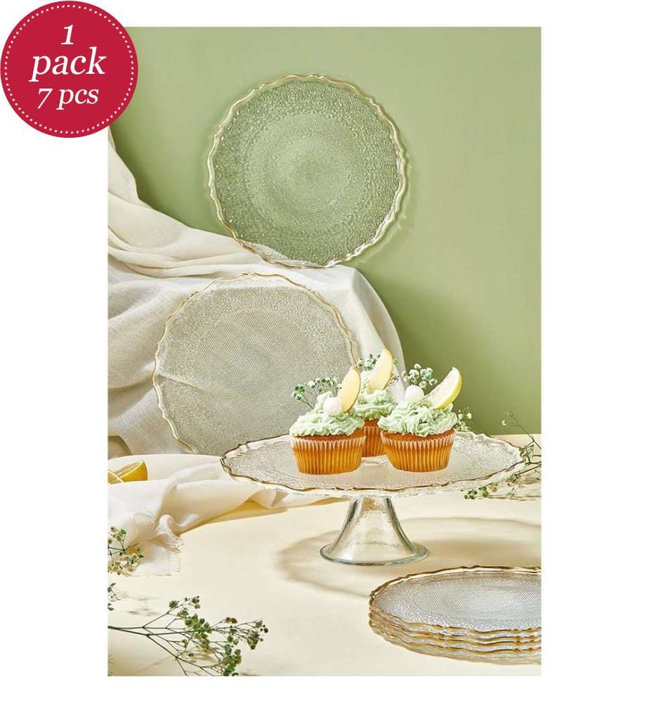 Dessertteller-Set 7-teilig - Transparent