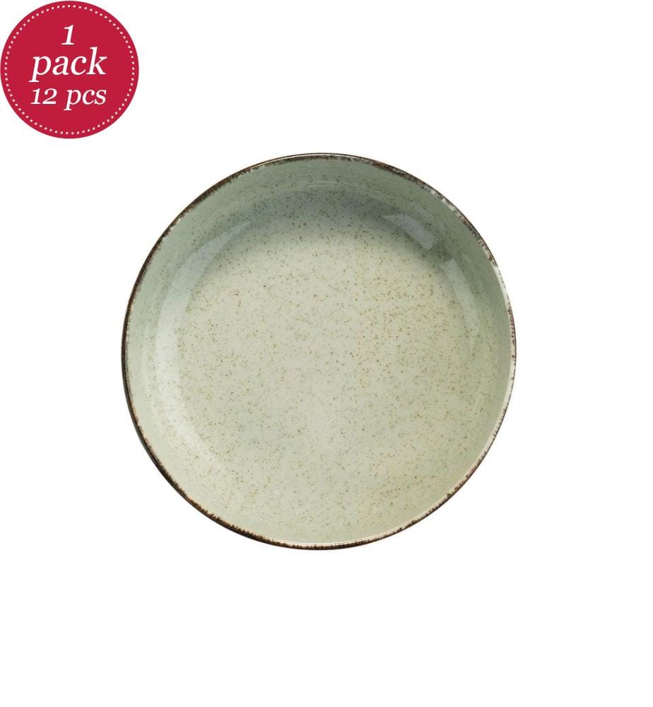 12 Piece Porcelain Dinner Service - Green