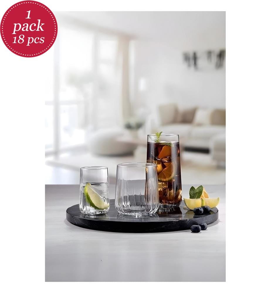 Glas-Set 18-teilig - Transparent