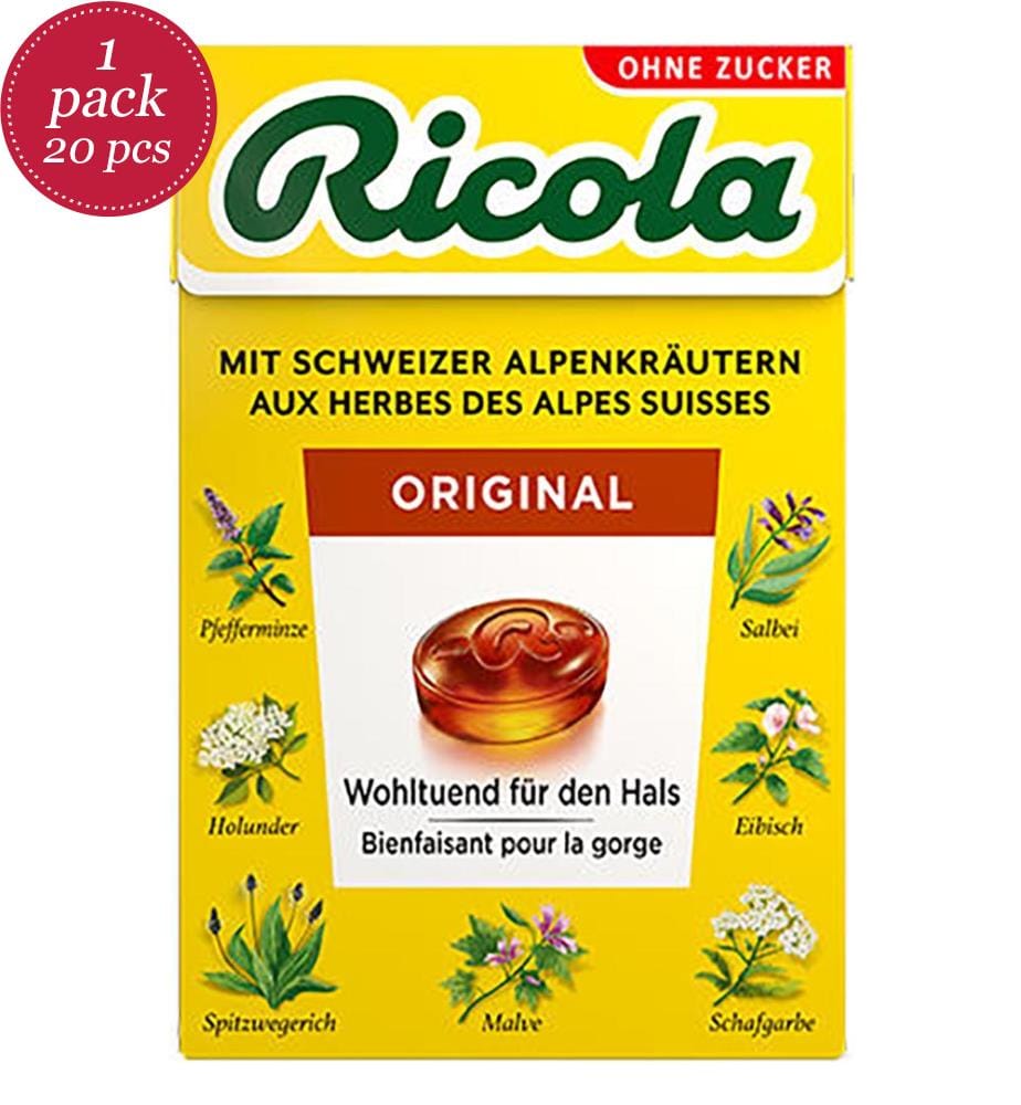 20x Boîte originale Ricola sans sucre - 50g