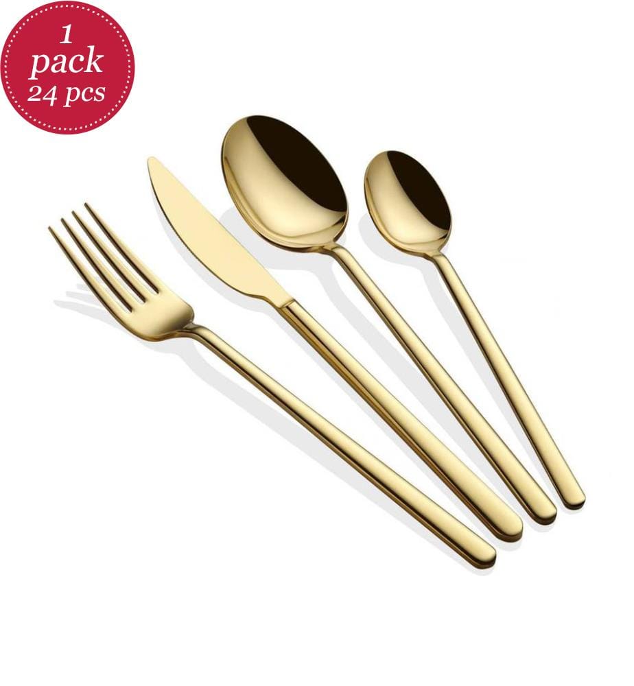 Besteckset (24-teilig) – Gold