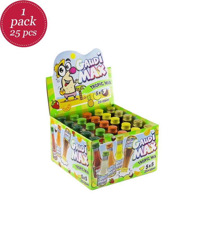25x Gaudi Max Tropic Mix Likör 16-18% Vol., 5x5 - 20ml