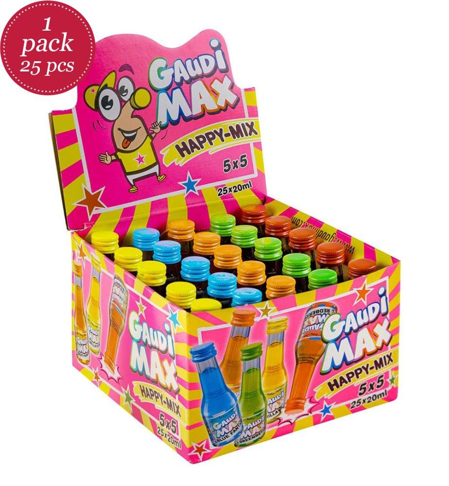 25x Gaudi Max Happy Mix Likör 16-18% Vol., 5x5 - 20ml