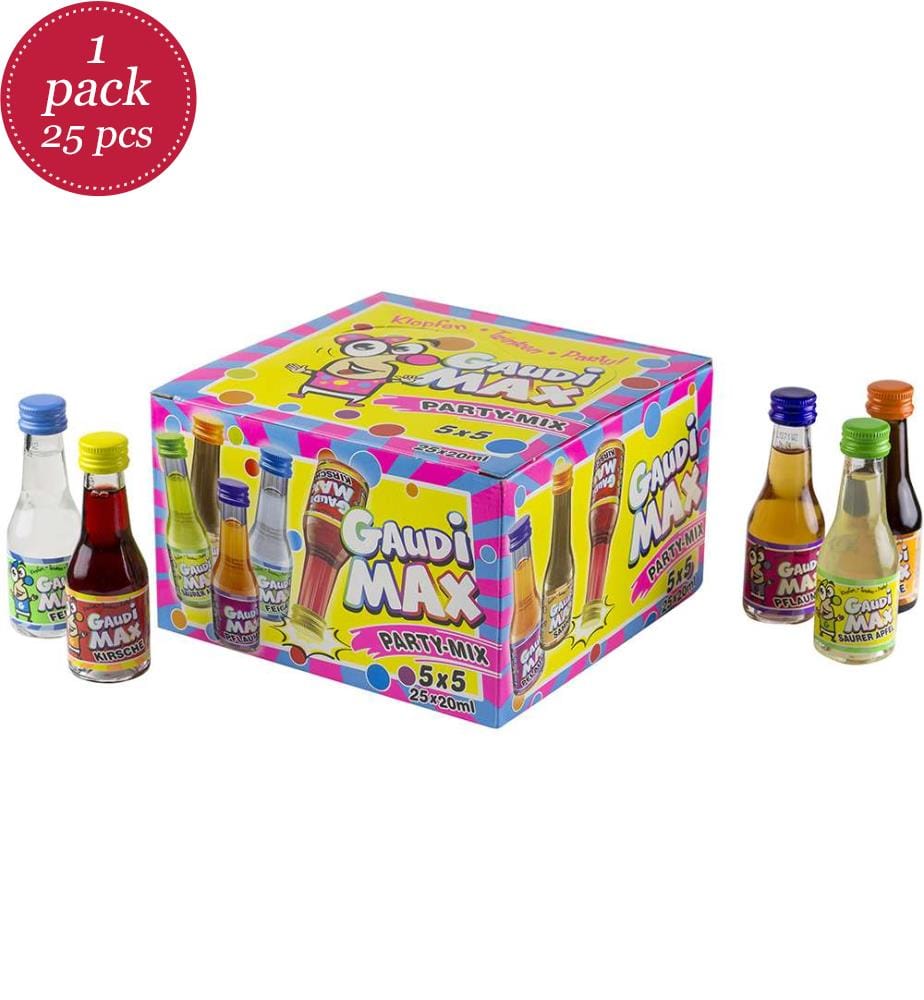 25x Gaudi Max Party Mix Liqueur 16-17% Vol., 5x5 - 20ml