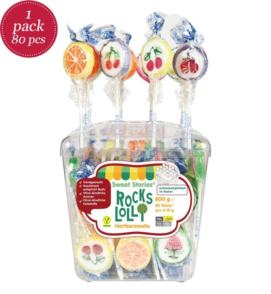 80x Tridiax Rocks Lollies Mix - 10g 